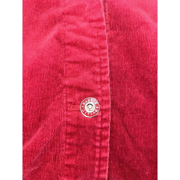 CJ Banks Brand Plus Size 1X Red Button Up Stretch Corduroy Womens Jacket - Picture 5 of 5